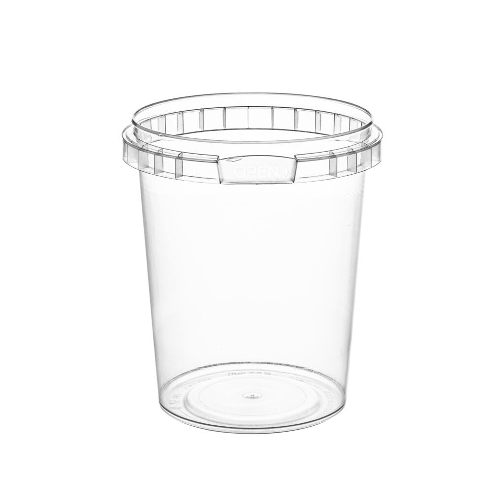 Verzegelbare TP beker / pot / bak met diameter 97 mm. en inhoud 520 ml. | Joop Voet Verpakkingen